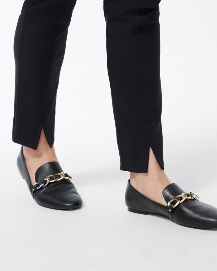 Chicos Bi-Stretch Front Seam Slit Ankle Pants - Black Chicos Bi-Stretch Front Seam Slit Ankle Pants - Black