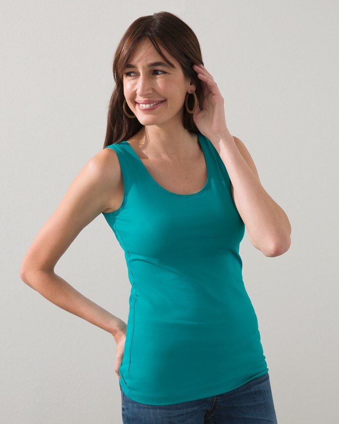 Chicos Microfiber Tank - Fanfare Green Chicos Microfiber Tank - Fanfare Green