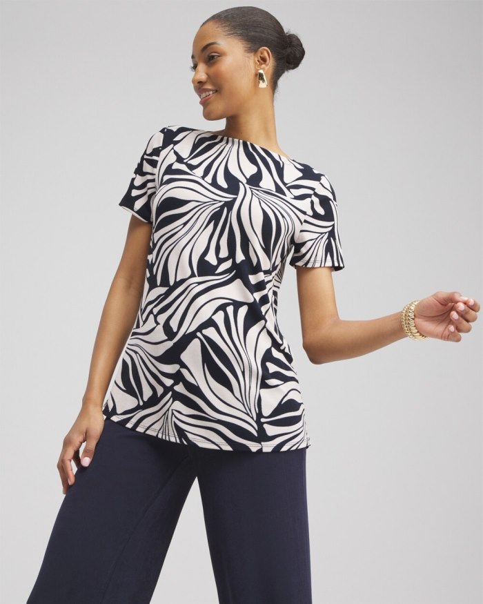 Chicos Travelers Floral Top - Smokey Taupe Chicos Travelers Floral Top - Smokey Taupe
