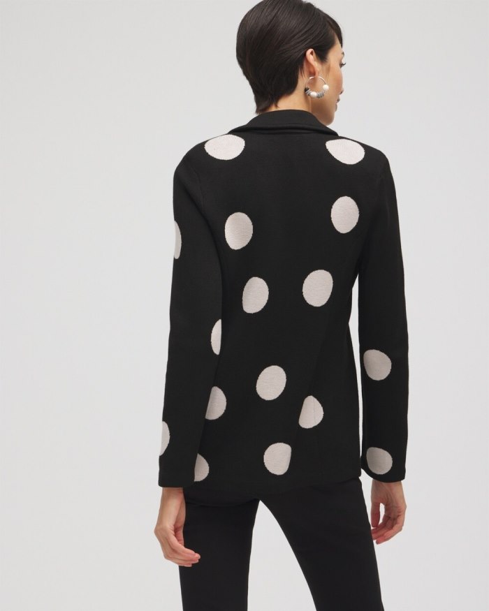 Chicos Polka Dot Cardigan Blazer - Black Chicos Polka Dot Cardigan Blazer - Black