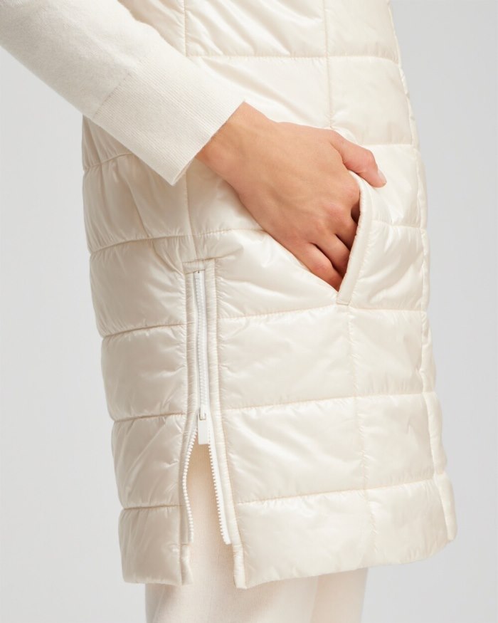 Chicos Zenergy Long Quilted Vest - Black Chicos Zenergy Long Quilted Vest - Black