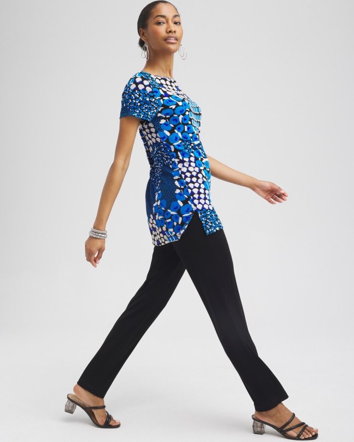 Chicos Travelers Mixed Dots Tunic - Intense Azure Chicos Travelers Mixed Dots Tunic - Intense Azure