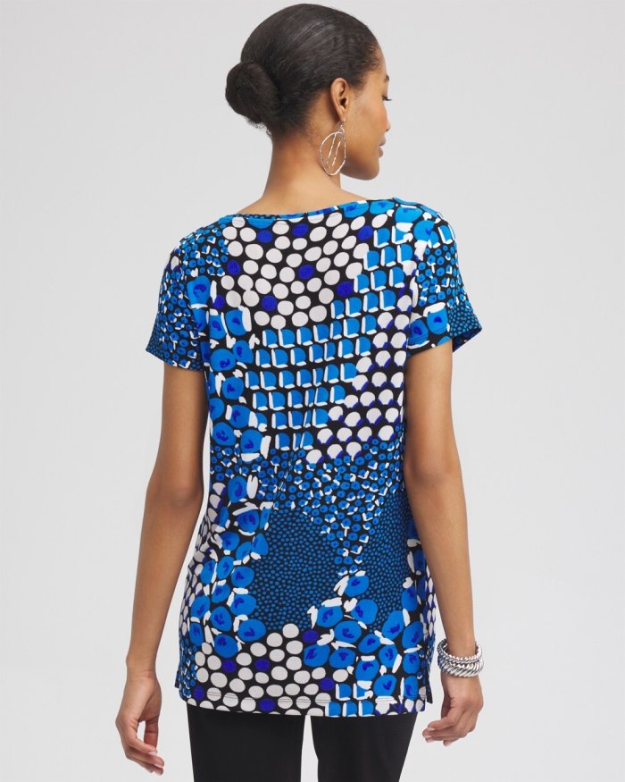 Chicos Travelers Mixed Dots Tunic - Intense Azure Chicos Travelers Mixed Dots Tunic - Intense Azure