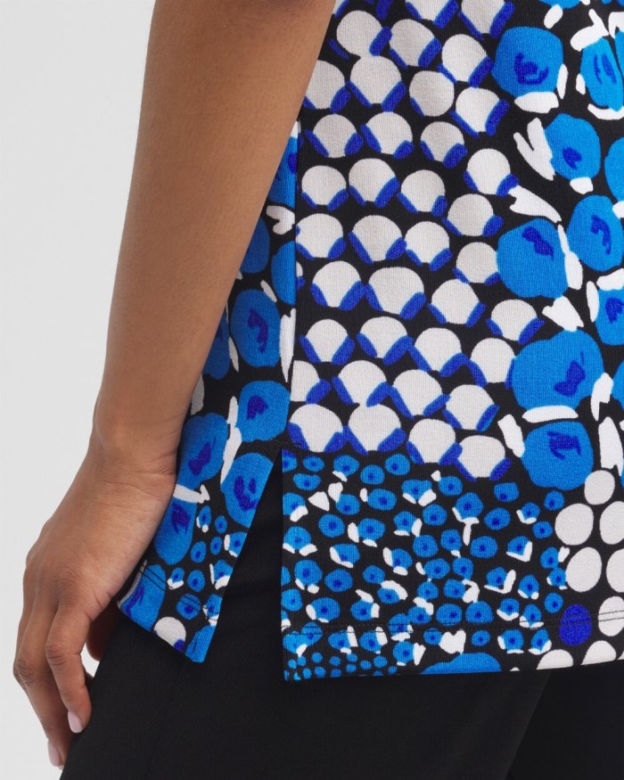 Chicos Travelers Mixed Dots Tunic - Intense Azure Chicos Travelers Mixed Dots Tunic - Intense Azure