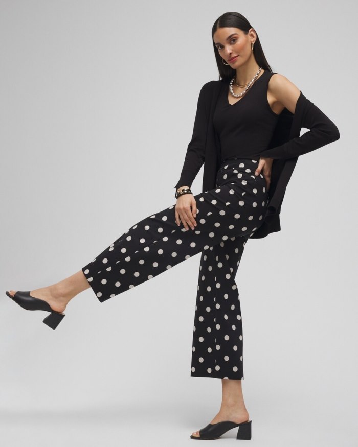 Chicos Brigitte Polka Dot Wide Leg Pants - Black Chicos Brigitte Polka Dot Wide Leg Pants - Black
