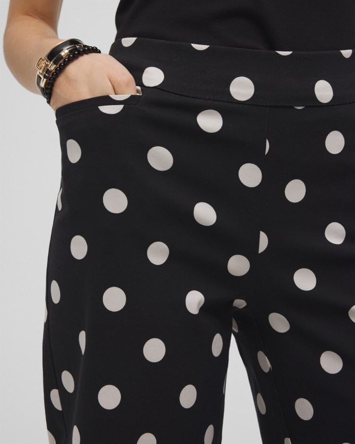 Chicos Brigitte Polka Dot Wide Leg Pants - Black Chicos Brigitte Polka Dot Wide Leg Pants - Black