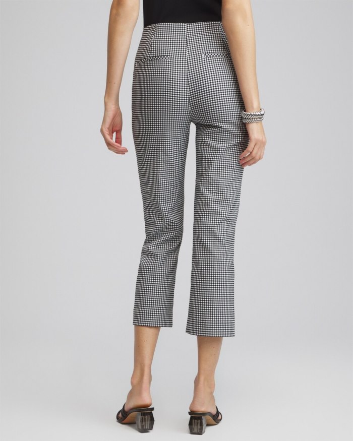Chicos Juliet Gingham Straight Crops - Black/Alabaster Chicos Juliet Gingham Straight Crops - Black/Alabaster