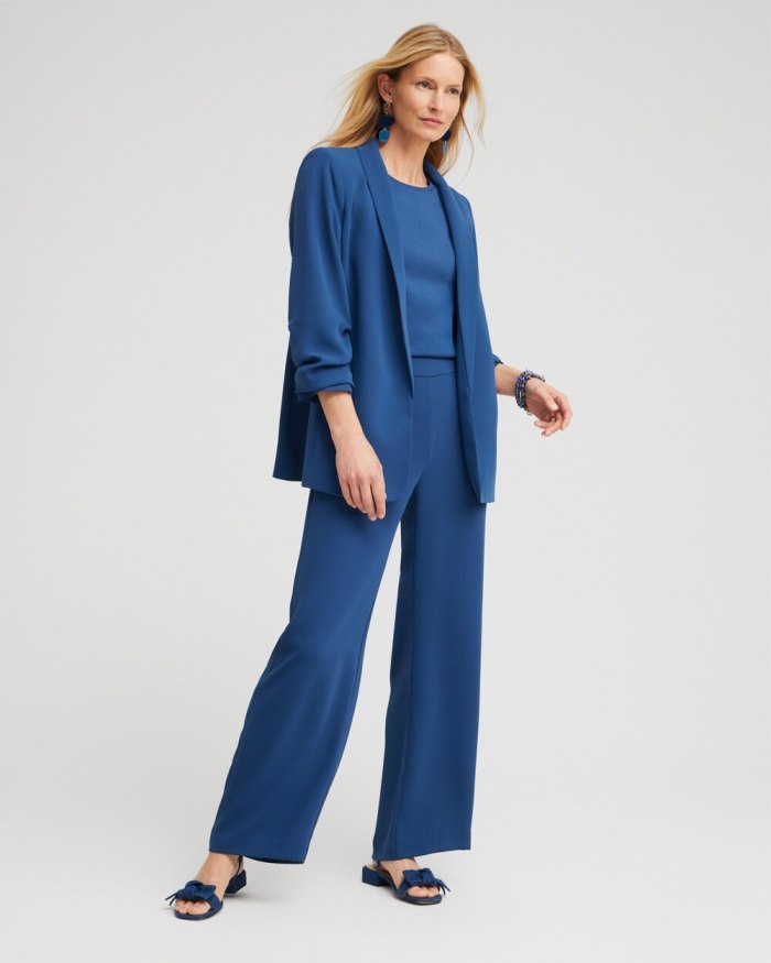 Chicos Wide Leg Soft Pants - Azores Blue Chicos Wide Leg Soft Pants - Azores Blue
