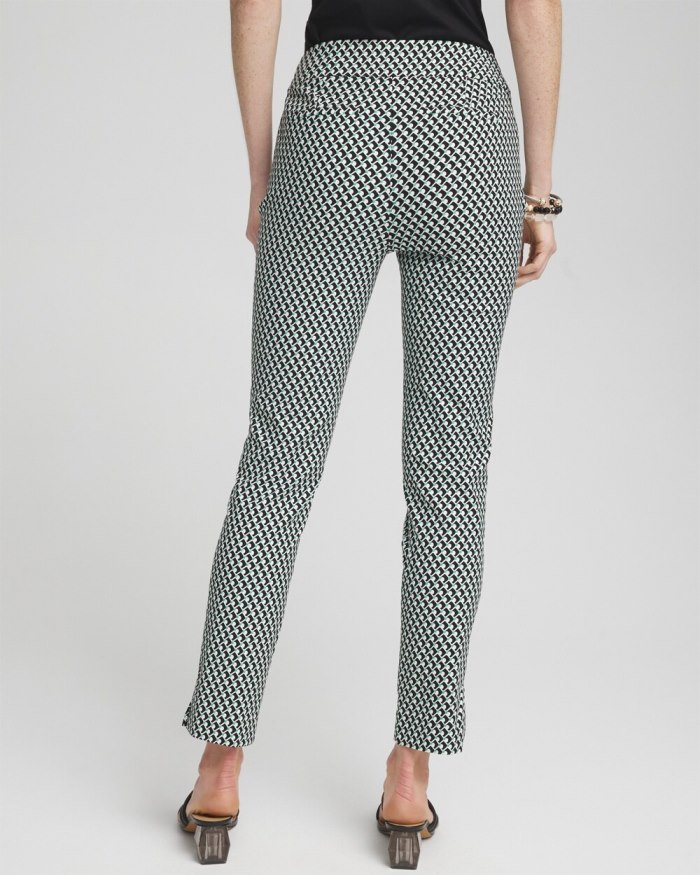 Chicos Brigitte Dot Grid Ankle Pants - Black/Alabaster Chicos Brigitte Dot Grid Ankle Pants - Black/Alabaster