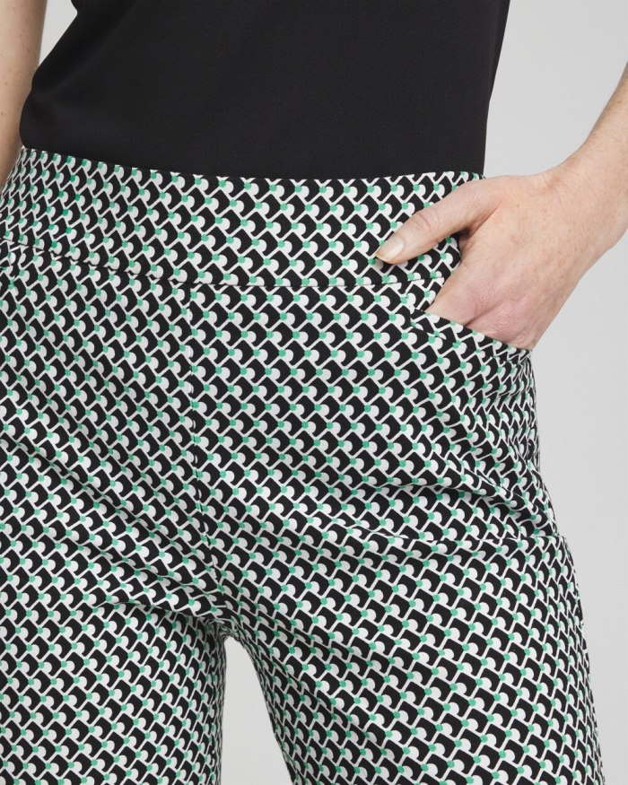 Chicos Brigitte Dot Grid Ankle Pants - Black/Alabaster Chicos Brigitte Dot Grid Ankle Pants - Black/Alabaster