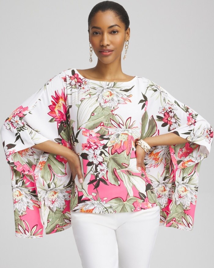 Chicos Floral Poncho - Primordial Forest Chicos Floral Poncho - Primordial Forest