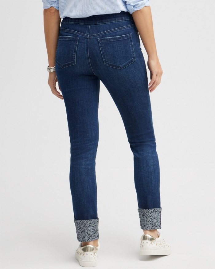 Chicos Stone Cuff Pull-on Jeggings - Castor Street Indigo Chicos Stone Cuff Pull-on Jeggings - Castor Street Indigo