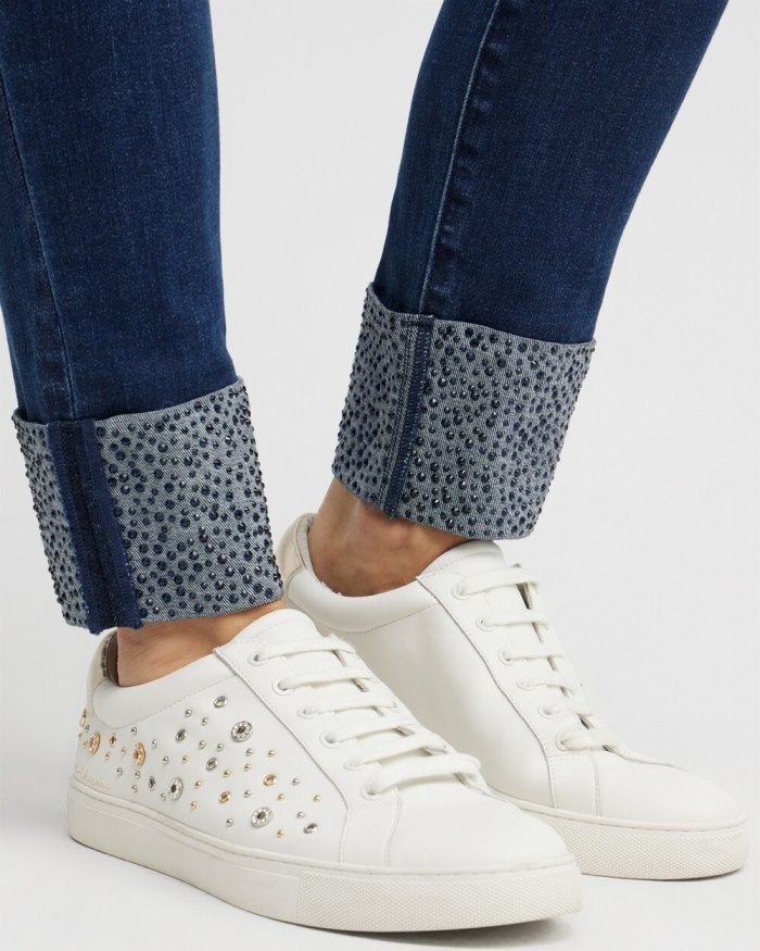 Chicos Stone Cuff Pull-on Jeggings - Castor Street Indigo Chicos Stone Cuff Pull-on Jeggings - Castor Street Indigo