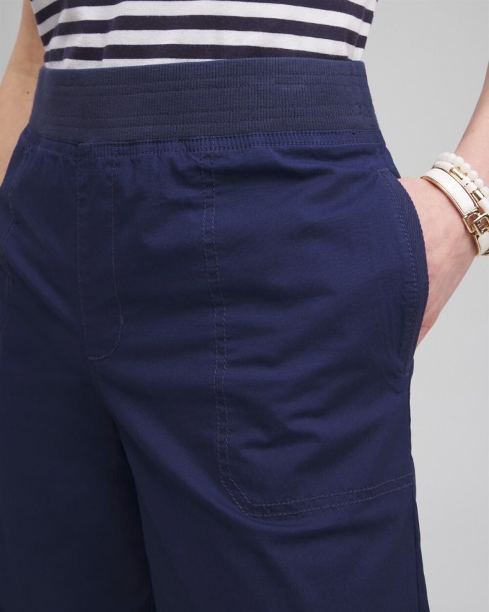 Chicos Poplin Culotte Pants - Victory Blue Chicos Poplin Culotte Pants - Victory Blue
