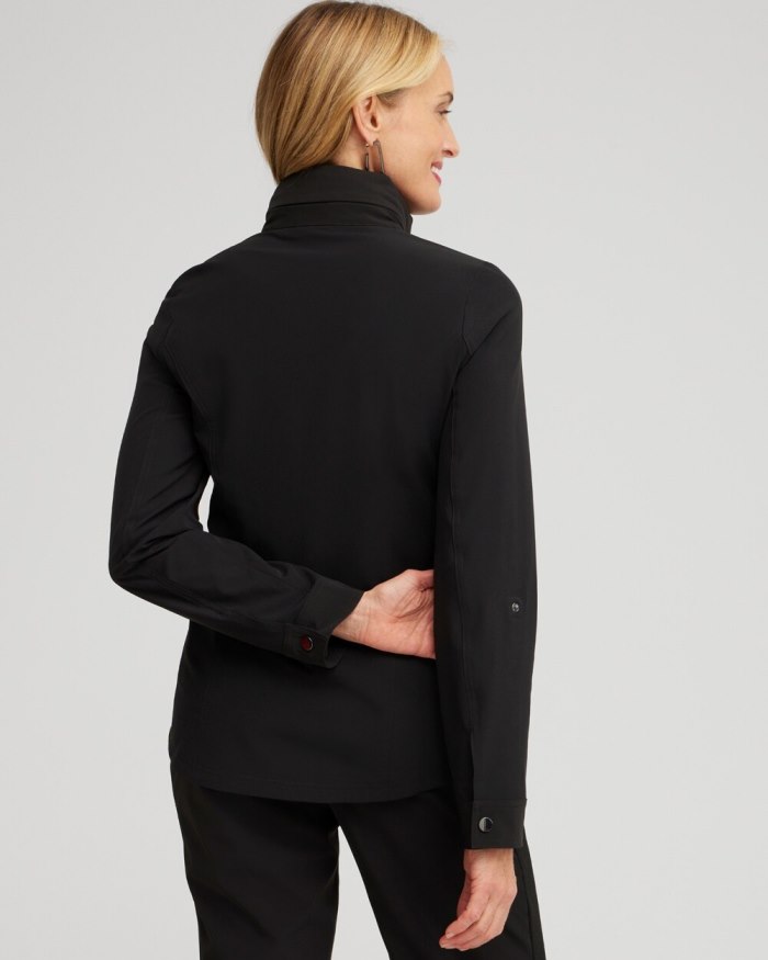 Chicos Zenergy UPF Hidden Hood Jacket - Black Chicos Zenergy UPF Hidden Hood Jacket - Black