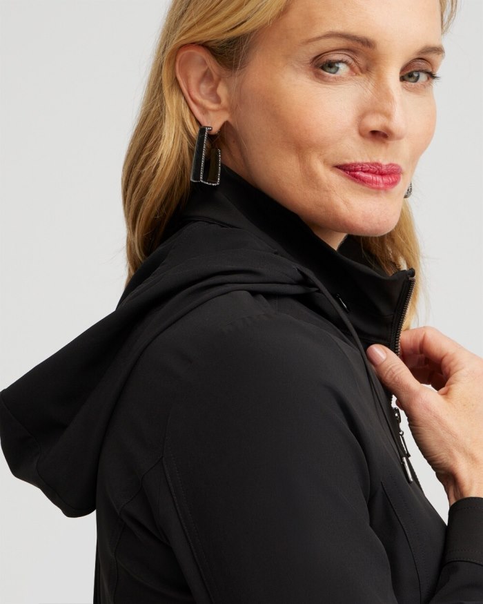 Chicos Zenergy UPF Hidden Hood Jacket - Black Chicos Zenergy UPF Hidden Hood Jacket - Black