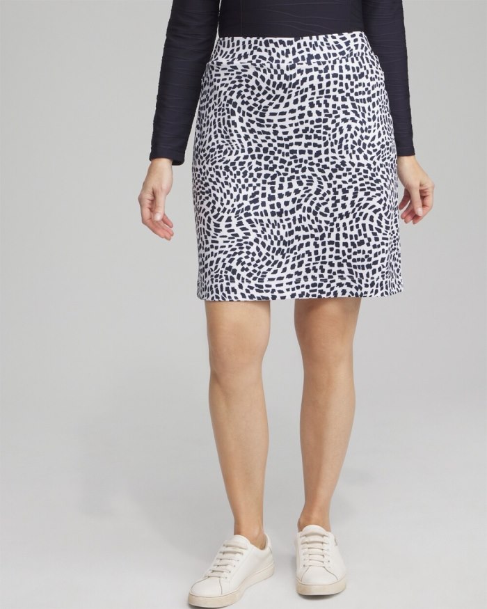 Chicos Zenergy UPF Knit Square Dots Skort - Classic Navy Chicos Zenergy UPF Knit Square Dots Skort - Classic Navy