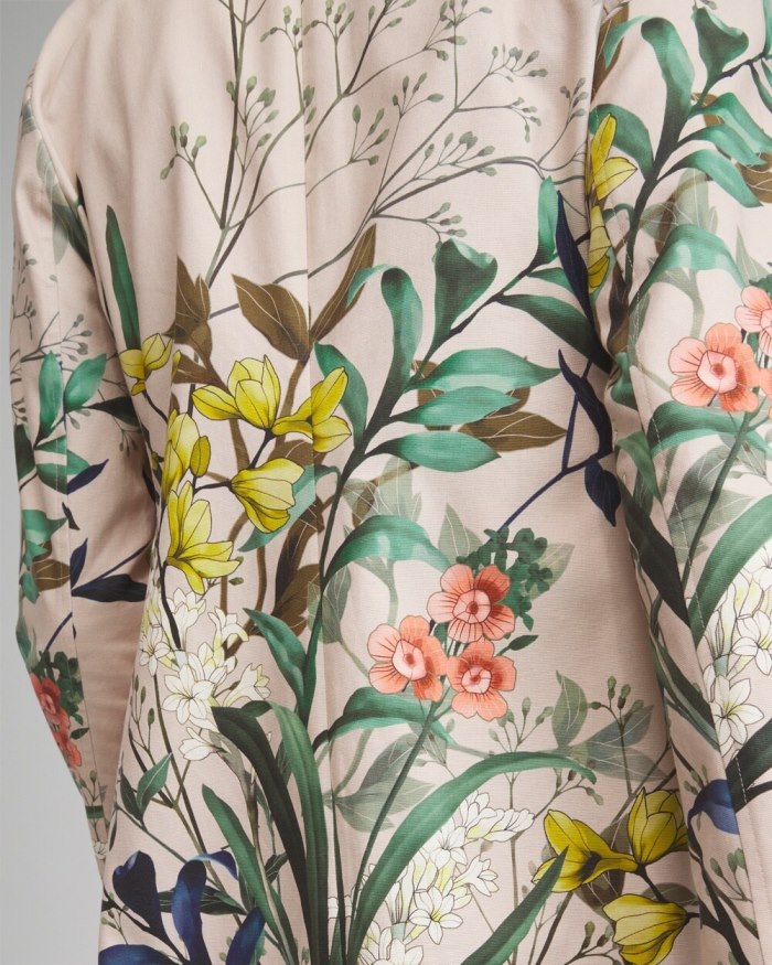Chicos Floral Cotton Stretch Topper - Neutral Chicos Floral Cotton Stretch Topper - Neutral