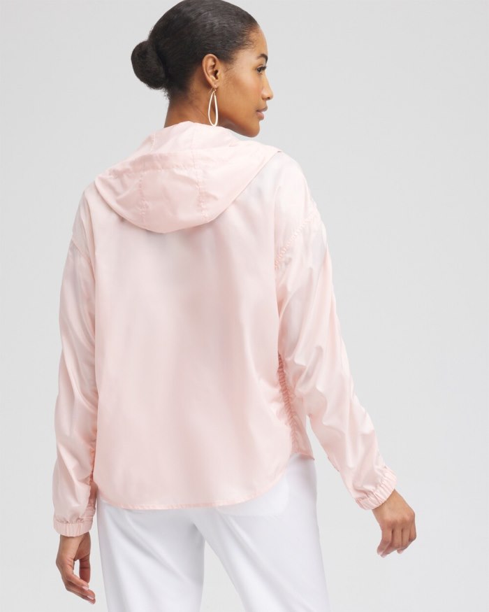 Chicos Zenergy Shirred Sleeve Jacket - Porcelain Rose Chicos Zenergy Shirred Sleeve Jacket - Porcelain Rose