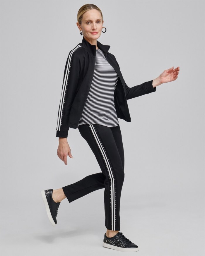 Chicos Zenergy Studded Double Knit Pants - Black Chicos Zenergy Studded Double Knit Pants - Black