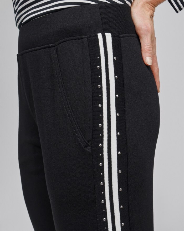 Chicos Zenergy Studded Double Knit Pants - Black Chicos Zenergy Studded Double Knit Pants - Black
