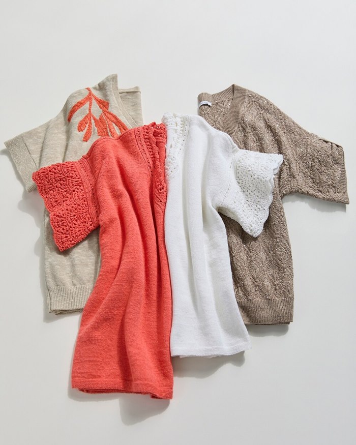 Chicos Mini Sequin Stitch Pullover Sweater - Neutral Chicos Mini Sequin Stitch Pullover Sweater - Neutral