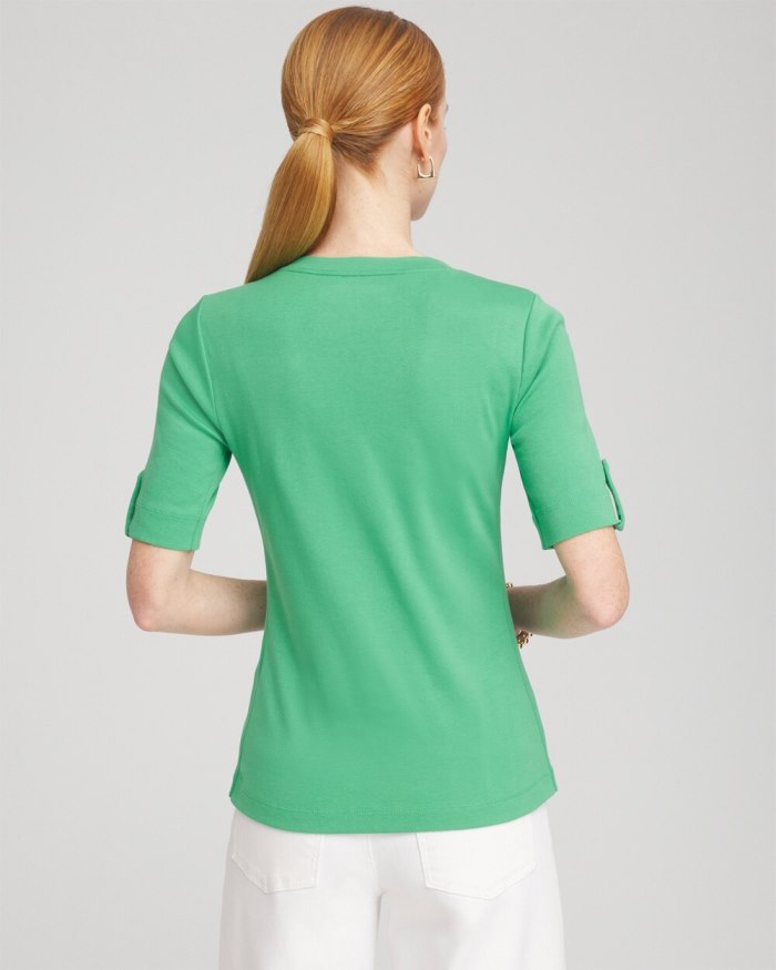 Chicos Everyday V-neck Tee - Alabaster Chicos Everyday V-neck Tee - Alabaster