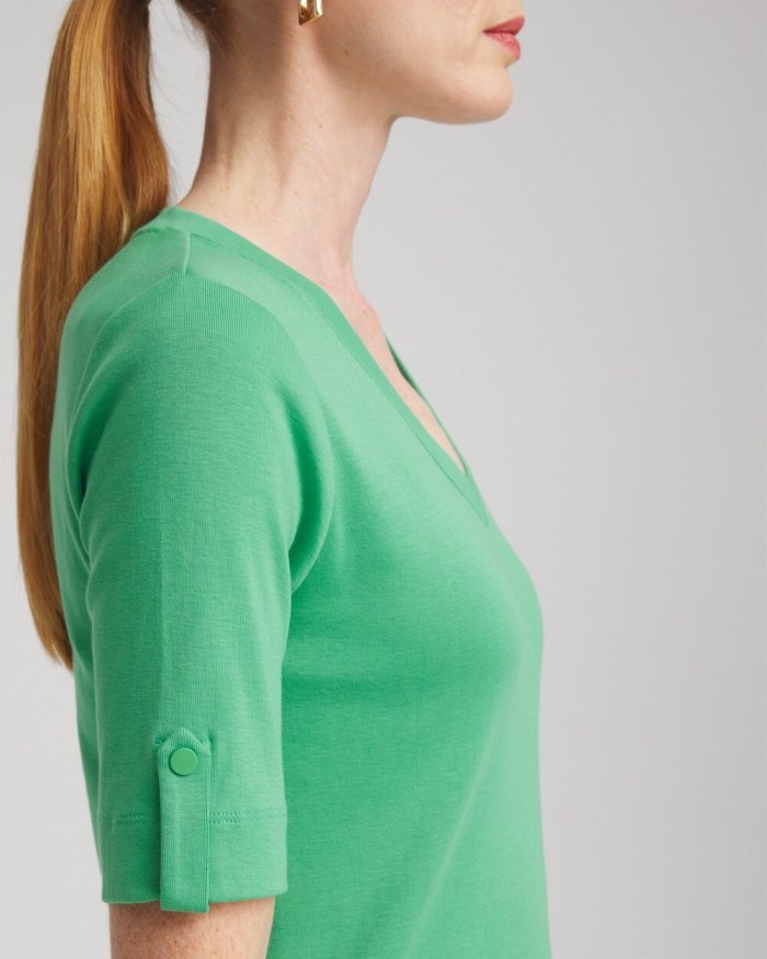 Chicos Everyday V-neck Tee - Alabaster Chicos Everyday V-neck Tee - Alabaster
