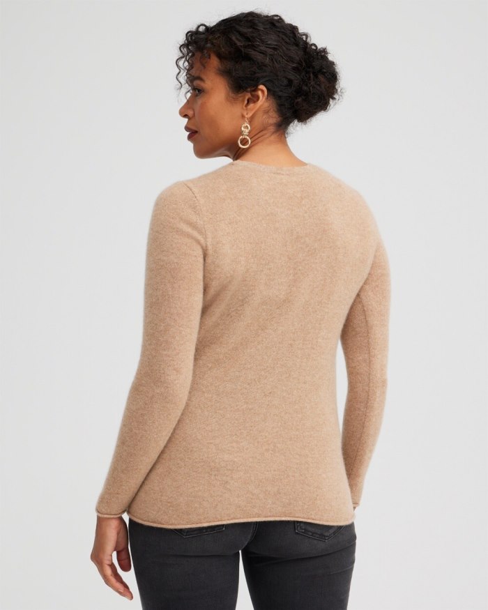 Chicos Cashmere Crew Neck Sweater - Black Chicos Cashmere Crew Neck Sweater - Black