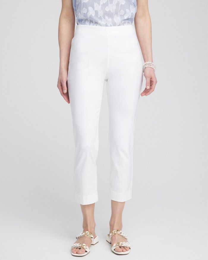Chicos Juliet Straight Cropped Pants - Alabaster Chicos Juliet Straight Cropped Pants - Alabaster