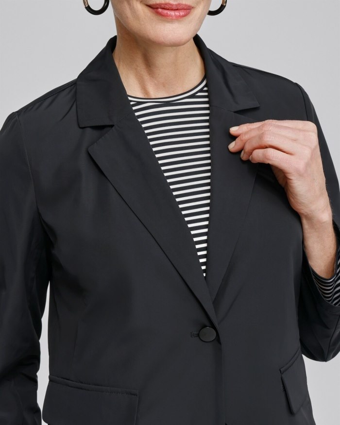Chicos Zenergy Water Repellent Blazer - Black Chicos Zenergy Water Repellent Blazer - Black