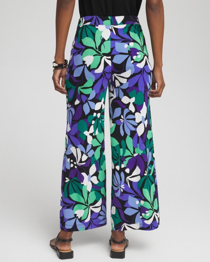 Chicos Travelers Floral Cropped Pants - Purple Nightshade Chicos Travelers Floral Cropped Pants - Purple Nightshade