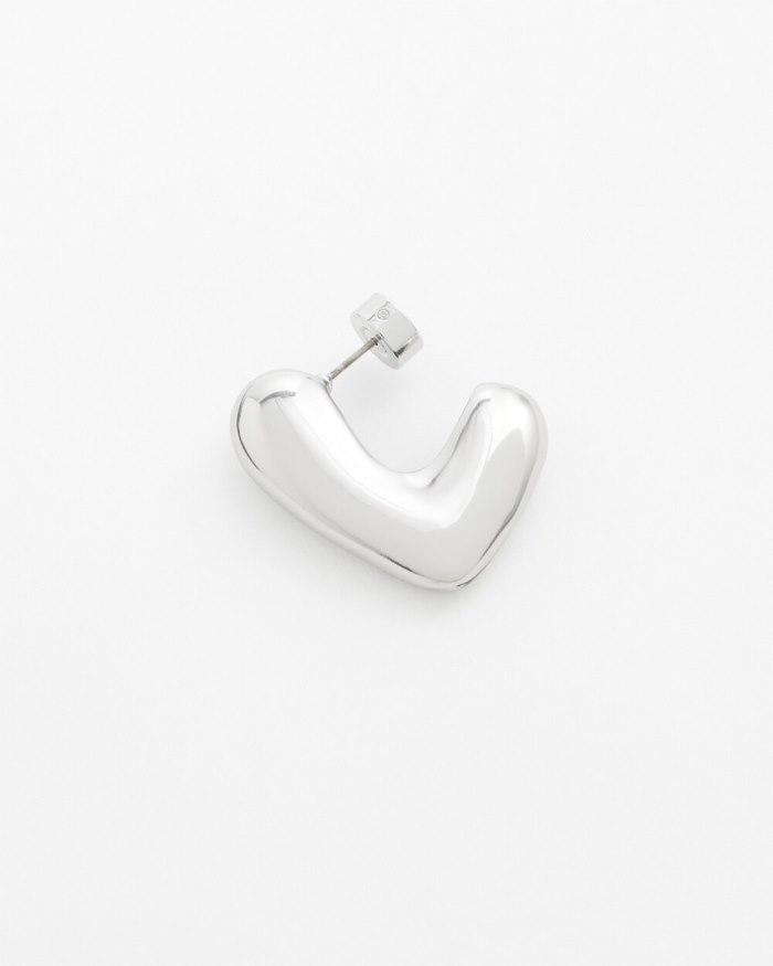 Chicos No Droop Silver Tone Mini Hoops - Silver Chicos No Droop Silver Tone Mini Hoops - Silver