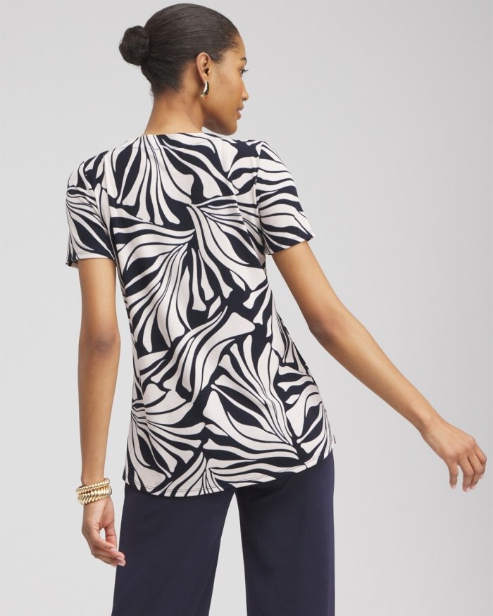 Chicos Travelers Floral Top - Smokey Taupe Chicos Travelers Floral Top - Smokey Taupe