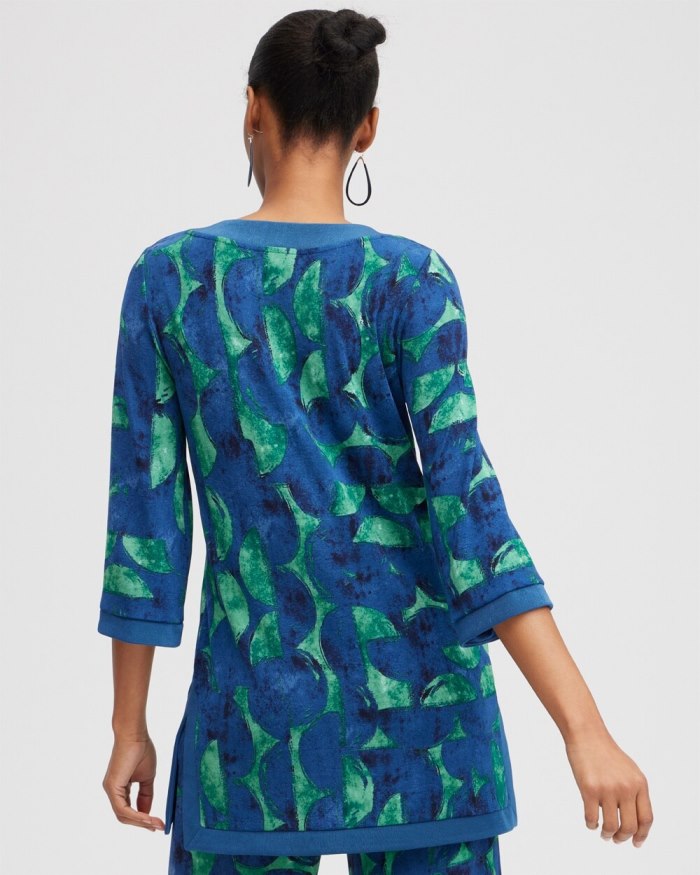 Chicos Travelers Half Moon Print Kurta - Twisted Ivy Chicos Travelers Half Moon Print Kurta - Twisted Ivy