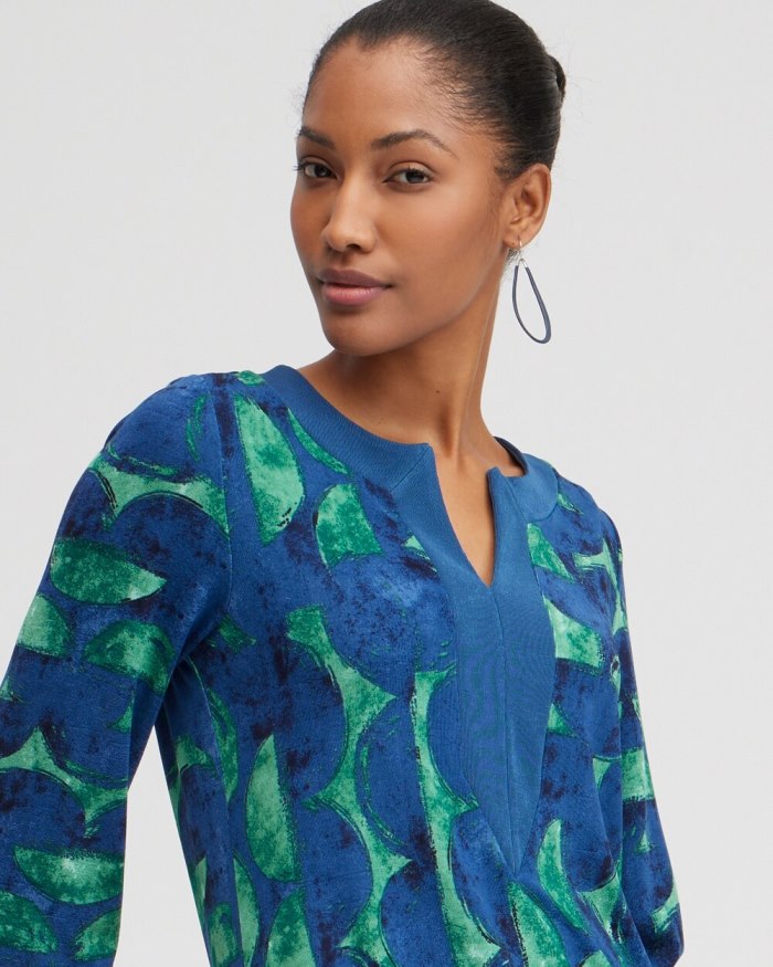 Chicos Travelers Half Moon Print Kurta - Twisted Ivy Chicos Travelers Half Moon Print Kurta - Twisted Ivy