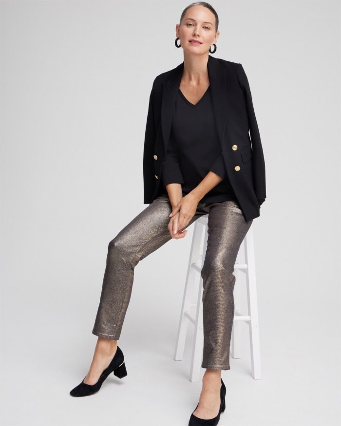 Chicos 3/4 Sleeve Tee - Black Chicos 3/4 Sleeve Tee - Black