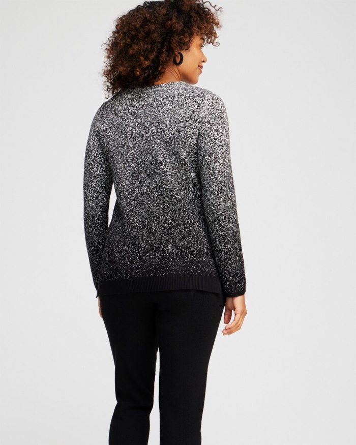 Chicos Zenergy Luxe Cashmere Blend Ombre Pullover - Black Chicos Zenergy Luxe Cashmere Blend Ombre Pullover - Black