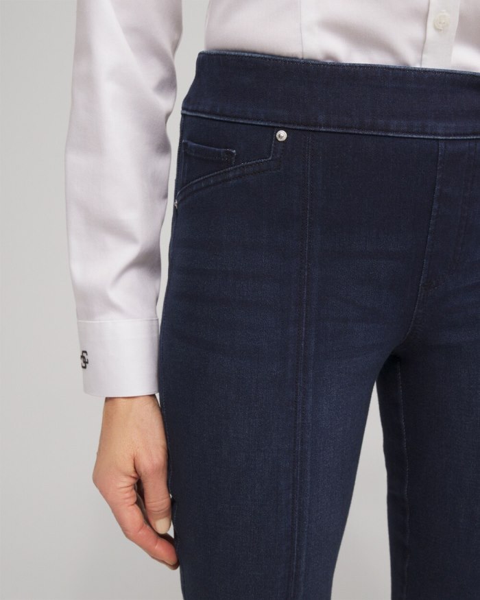 Chicos Travelers Pull On Jeans - Skyway Indigo Chicos Travelers Pull On Jeans - Skyway Indigo