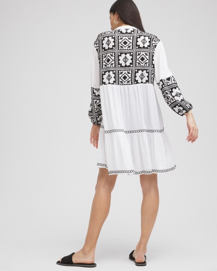 Chicos Eyelet Swim Dress Coverup - Alabaster Chicos Eyelet Swim Dress Coverup - Alabaster