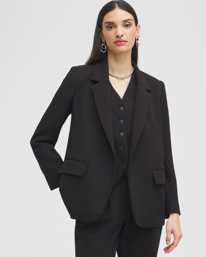 Chicos Black Label Boyfriend Blazer - Black Chicos Black Label Boyfriend Blazer - Black