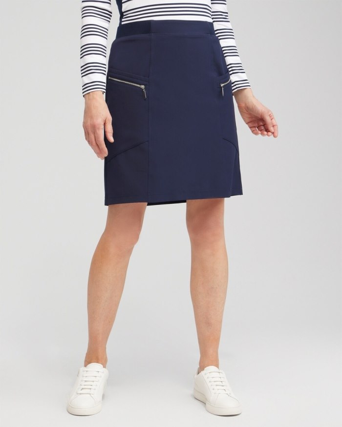Chicos Zenergy UPF Neema Rib-Mix Skort - Tonga Navy Chicos Zenergy UPF Neema Rib-Mix Skort - Tonga Navy