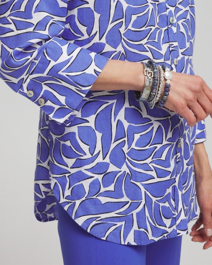 Chicos No Iron Abstract 3/4 Sleeve Shirt - Purple Nightshade Chicos No Iron Abstract 3/4 Sleeve Shirt - Purple Nightshade