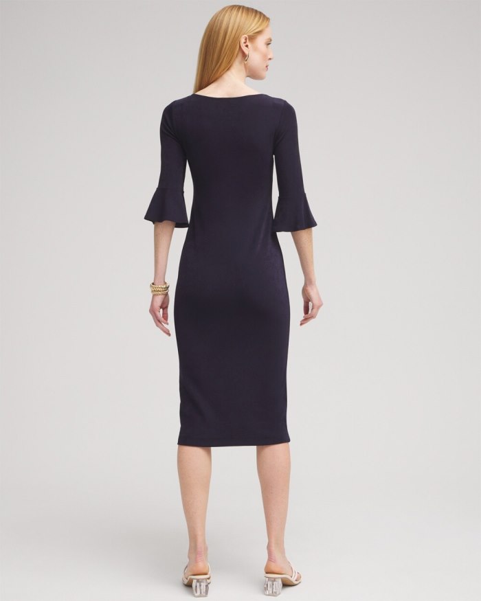 Chicos Travelers Keyhole Classic Dress - Travelers India Ink Chicos Travelers Keyhole Classic Dress - Travelers India Ink