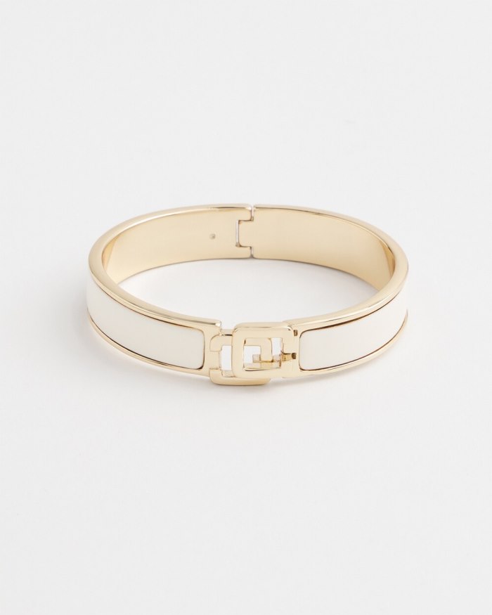 Chicos White Chico's Click Bangle - Alabaster Chicos White Chico's Click Bangle - Alabaster