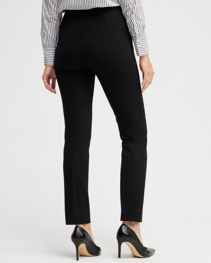 Chicos Juliet Lace Seam Ankle Pants - Black Chicos Juliet Lace Seam Ankle Pants - Black