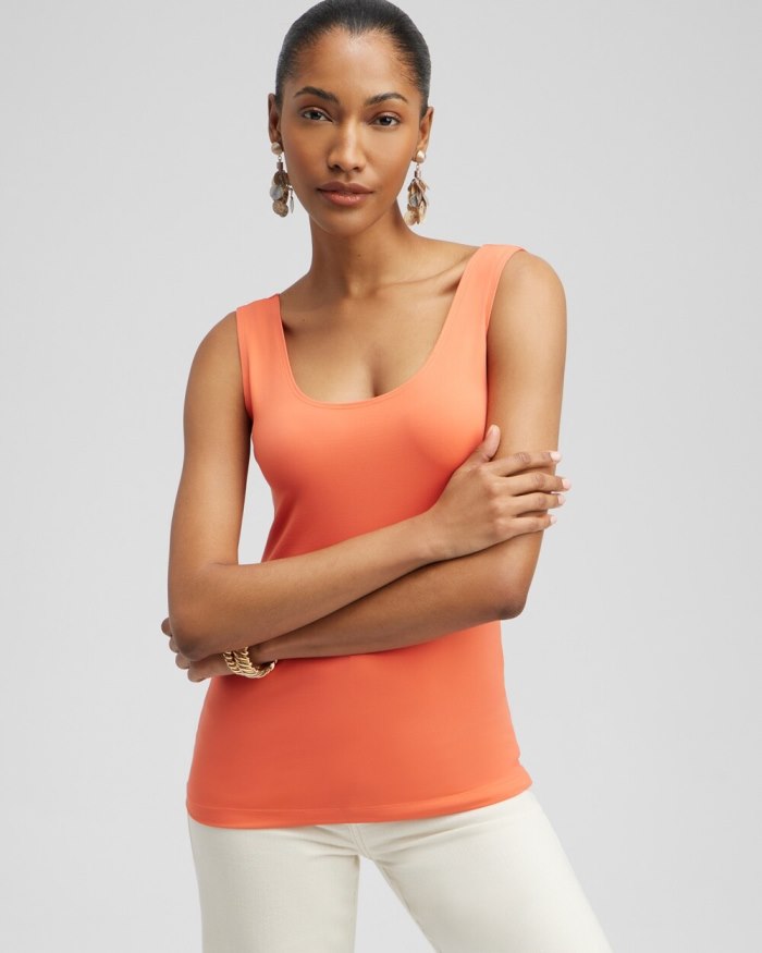 Chicos Microfiber Tank - Nectarine Chicos Microfiber Tank - Nectarine