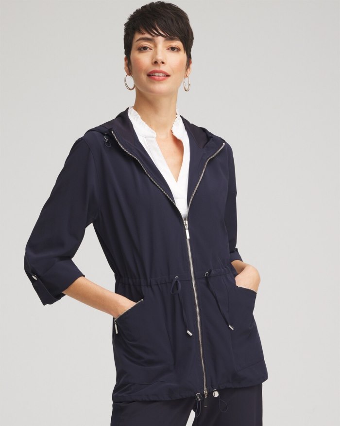 Chicos Zenergy UPF Neema Anorak Jacket - Classic Navy Chicos Zenergy UPF Neema Anorak Jacket - Classic Navy