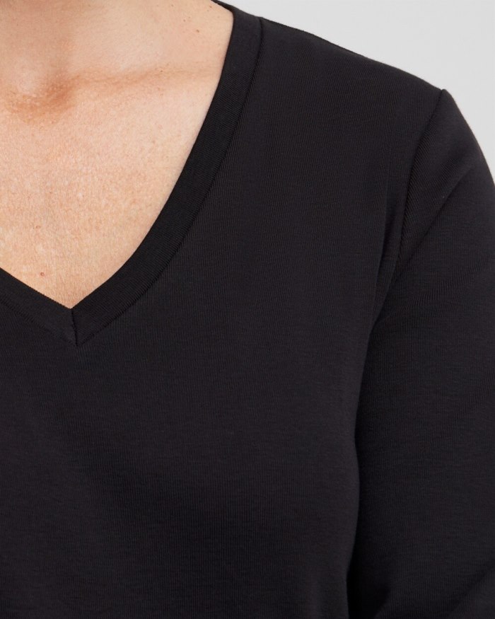 Chicos 3/4 Sleeve Tee - Moonlit Teal Chicos 3/4 Sleeve Tee - Moonlit Teal