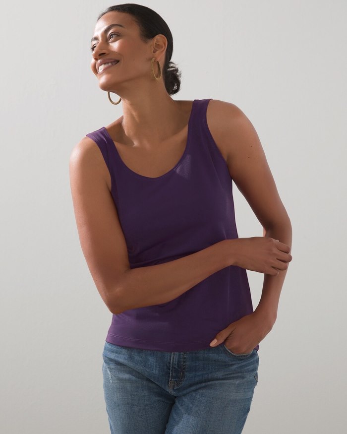 Chicos Microfiber Tank - Midnight Violet Chicos Microfiber Tank - Midnight Violet